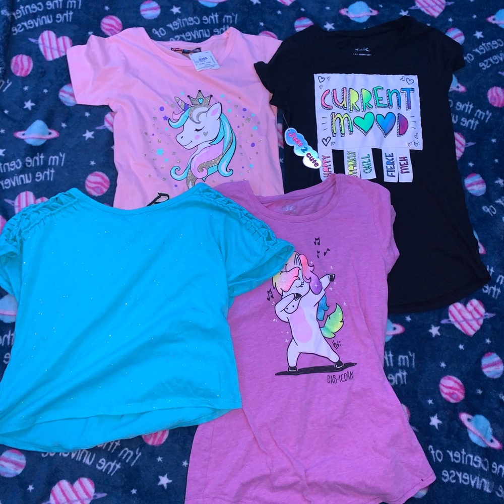Kids justice shits never worn